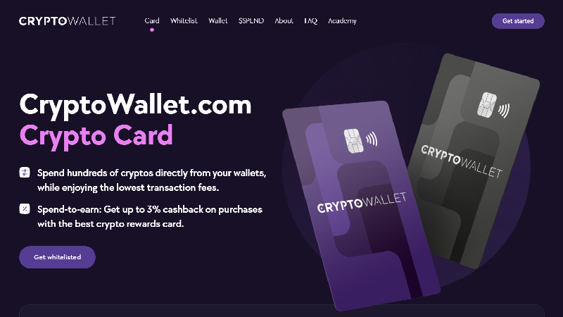 Дебетовая карта CryptoWallet.com.
