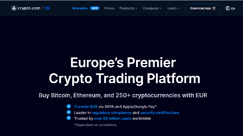 Crypto.com Криптокошелек.