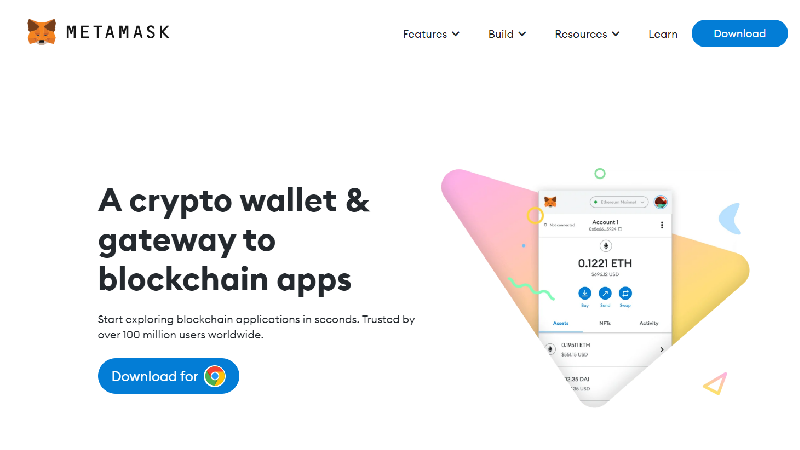 Криптовалютный кошелек Metamask.