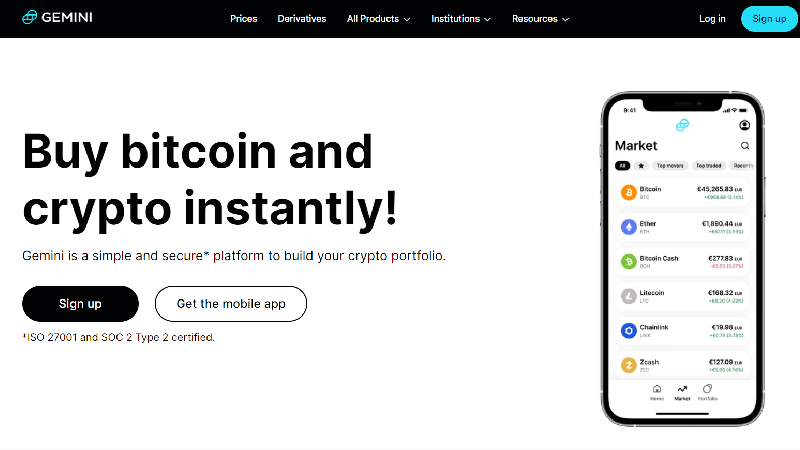 Лучшие криптовалютные биржи gemini