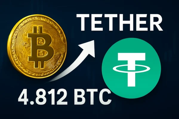 Tether расширяет свои активы в биткойнах, приобретя 4812 BTC